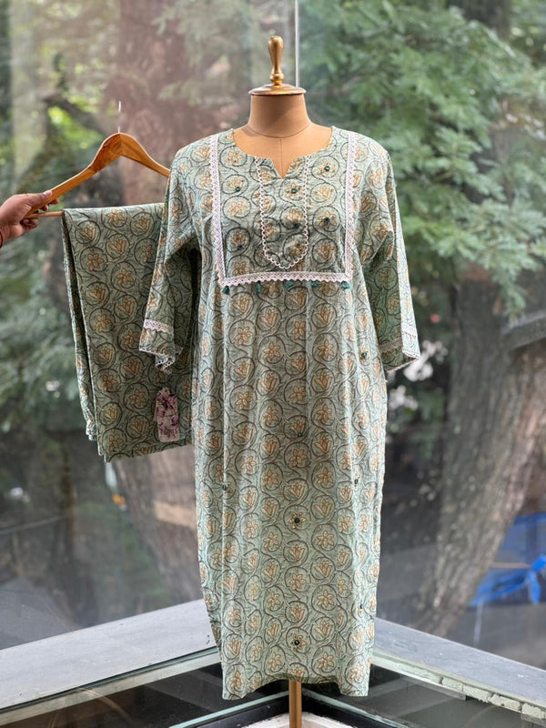 Green Printed Co Ord