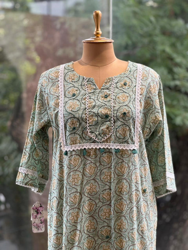Green Printed Co Ord