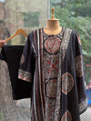 Black Printed Dupatta Set