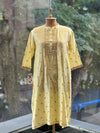 Yellow Banarasi Weaving Dupatta Set
