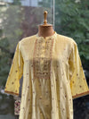 Yellow Banarasi Weaving Dupatta Set