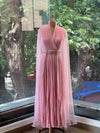 Pink Tail Sleeves Gown
