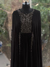 Black Pipe Work Gown