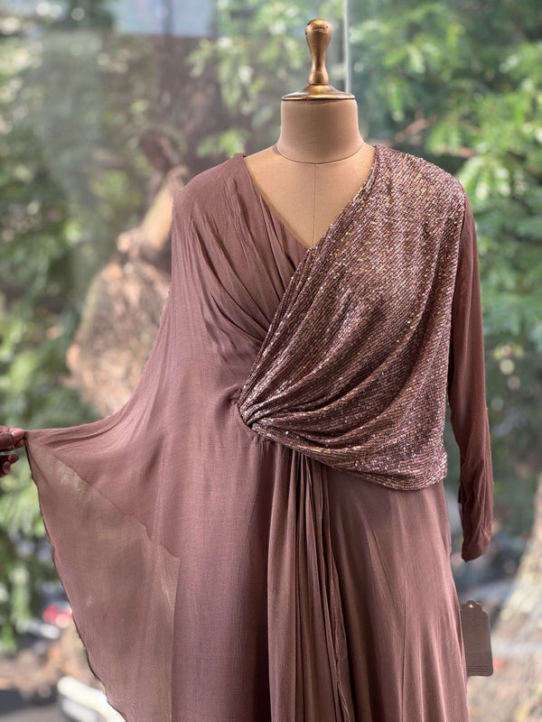 Mauve Shimmer Gown