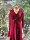 Maroon Shimmer Gown