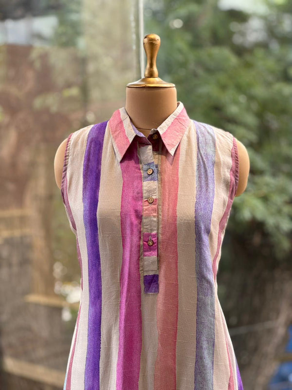 Colorblock Jacket Style Tunic