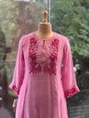 Pink Yoke Work Dupatta Set