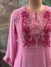 Pink Yoke Work Dupatta Set