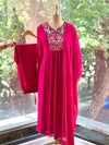 Rani Pink Intricate Yoke Suit