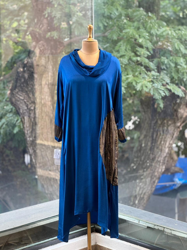 Royal Blue Cowl Neck Co Ord