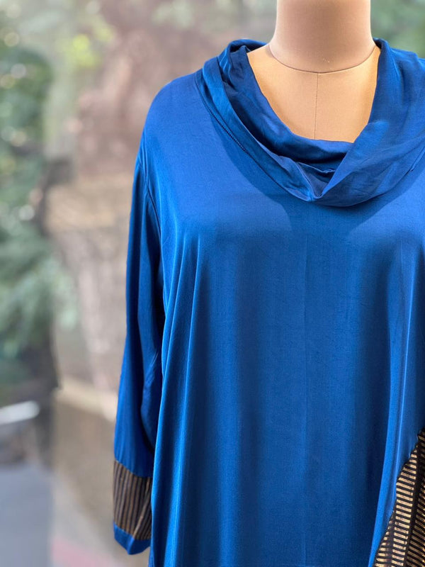 Royal Blue Cowl Neck Co Ord