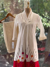 Half White Color block Co Ord