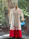 Half White Color block Co Ord
