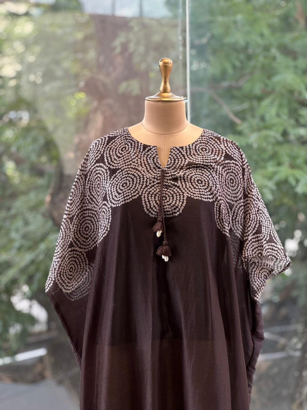 Coffee Brown Bandhej Co Ord