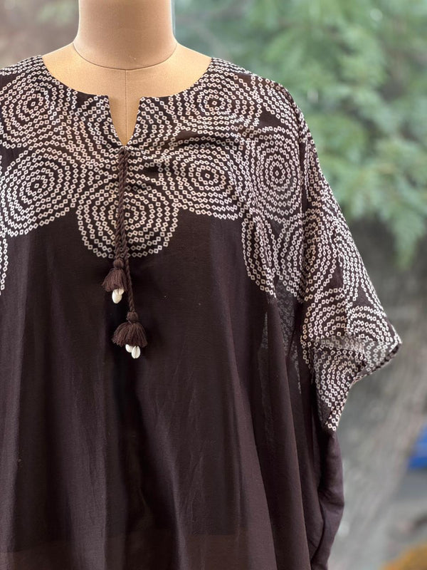 Coffee Brown Bandhej Co Ord