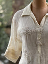 Half White Crush Tunic