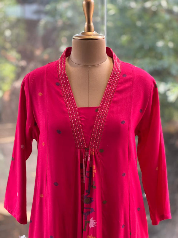 Pink Hand Weaving co Ord