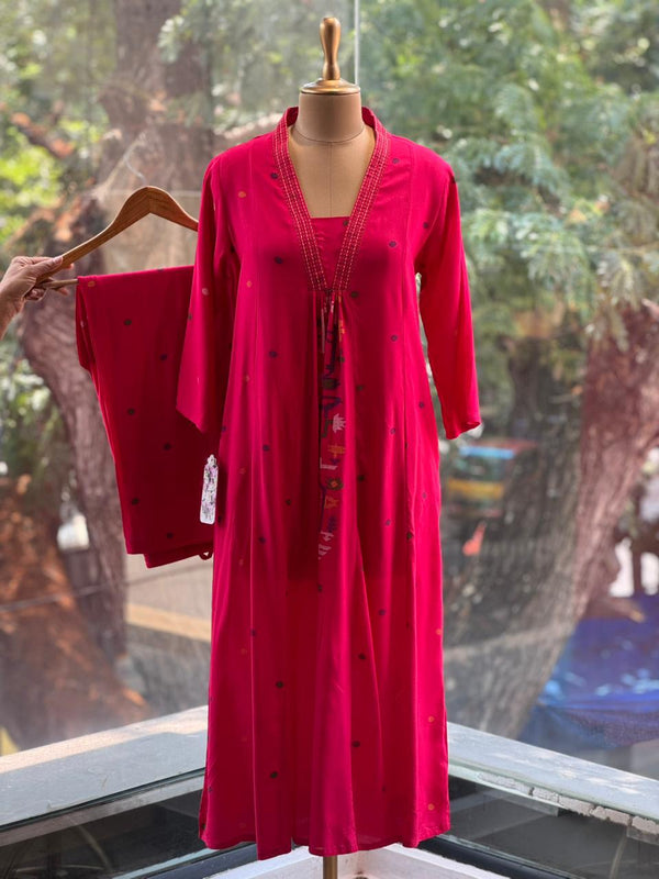 Pink Hand Weaving co Ord