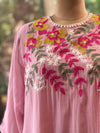 Pink Embroidered Mul Tunic
