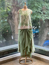 Pastel Green Pleated skirt Set