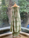 Pastel Green Pleated skirt Set