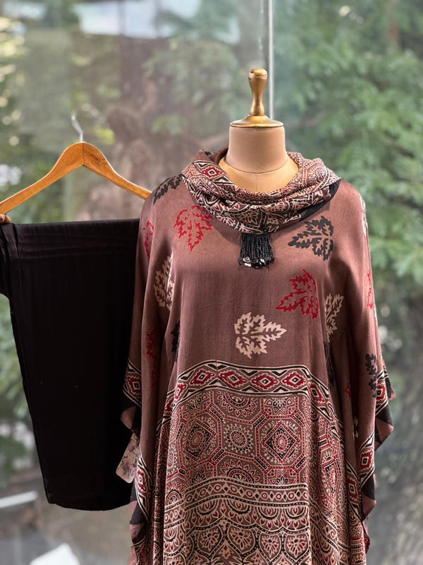 Brown Ajarakh Print Co Ord