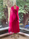 Pink Cape Style Indowestern Dress