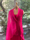 Pink Cape Style Indowestern Dress