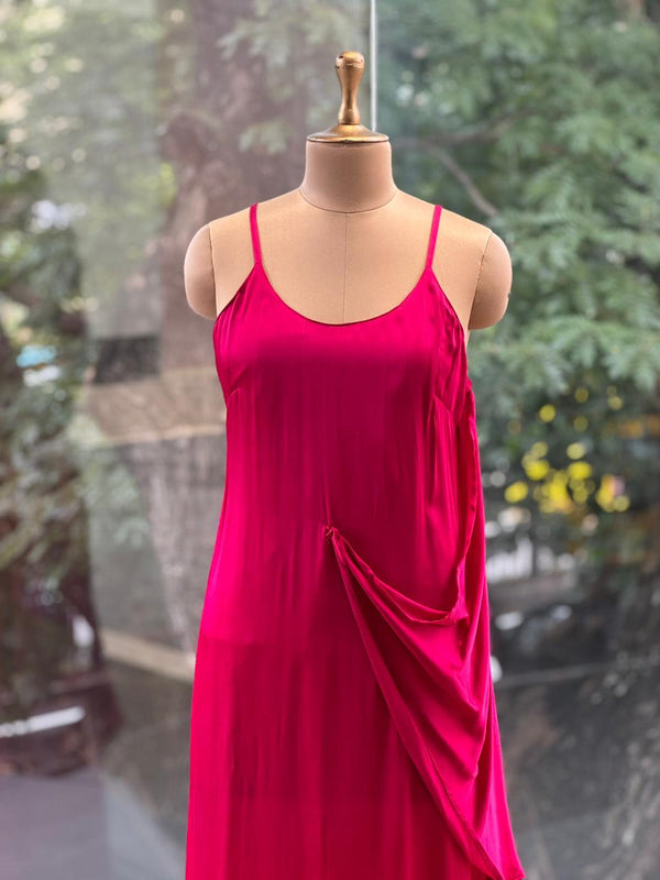 Pink Cape Style Indowestern Dress