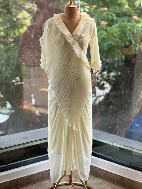 Half White Crush Tunic