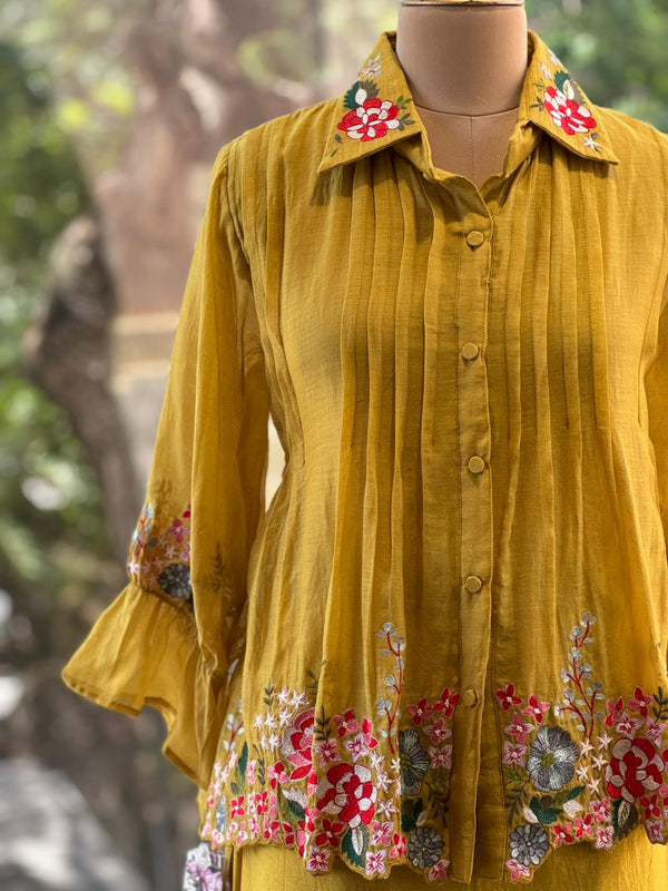 Yellow Mul Co Ord
