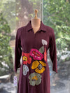 Wine Mul Chanderi Tunic