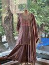 Brown Sharara Set