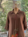 Brown Mul Chanderi Tunic