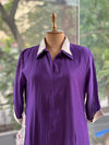 Purple White Patch Work Tunic