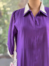 Purple White Patch Work Tunic