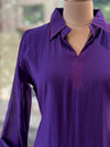 Purple Mul Chanderi Tunic