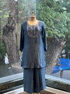 Grey Crush Tissue Palazzo Sret