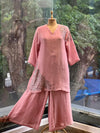 Pink Crush Tissue Palazzo Set