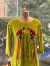 Parrot Green Dupatta Set