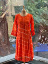 Orange Leheriya Dupatta Set