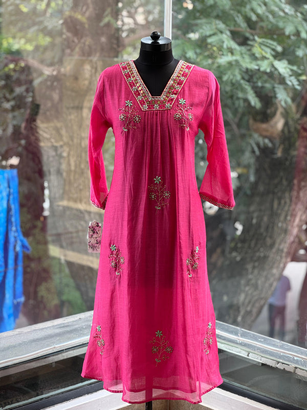 Pink Embroidered Suit