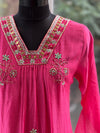 Pink Embroidered Suit