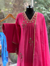 Pink Embroidered Suit