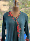Blue Embroidered Dupatta Set