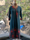 Blue Embroidered Dupatta Set
