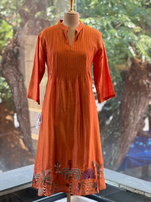 Orangish Rust Dupatta Set