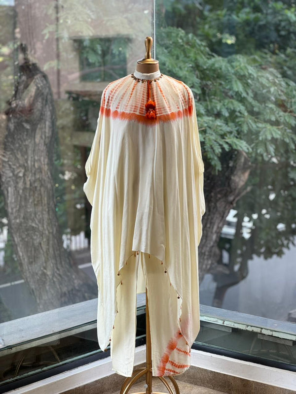 Orange Shibori Printed Co Ord