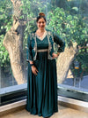 Dark Green Jacket Style Gown