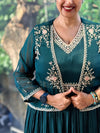 Dark Green Jacket Style Gown